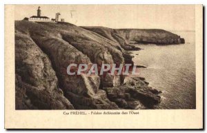 Postcard Old Cap Frehel Cliff shredded in the West