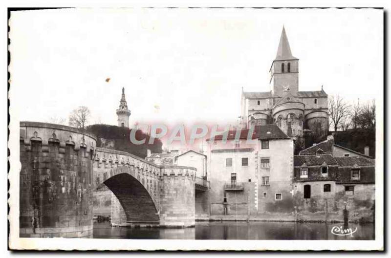 Postcard Modern Montmorillon The Old Bridge The Virgin of the castle and Notr...