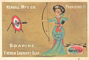 Providence RI Bow & Arrow Kendall M'f'G Company French Laundry Soap Tradecard