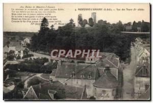 Old Postcard Montfort L & # 39Amaury Des Tours View