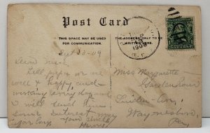 Alliance Ohio Carnegie Library c1908 Photo Postcard B6