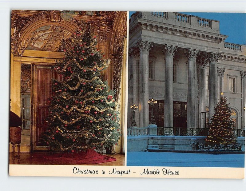 Postcard Christmas in Newport, Marble House, Newport, Rhode Island