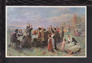 The First Thanksgiving,Painting Postcard BIN 
