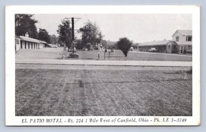 J97/ Canfield Ohio Postcard c1962 El Patio Motel Rt 224  319