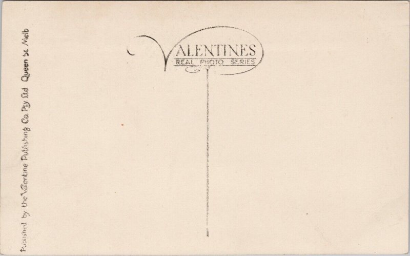 North Terrace Adelaide Australia Trolley Tram Valentine RPPC Postcard E77