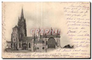 Old Postcard The Folgoet ensembte of view I Church of Our Lady este Meridional