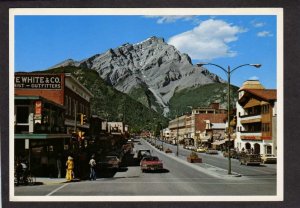 Alberta Banff Ave Stores Stoney Squaw Mt Cascade Canada Postcard Carte Postale