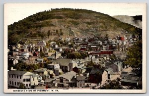 Birdseye View Of Piedmont WV Homes Buildings Town West Virginia Postcard W24