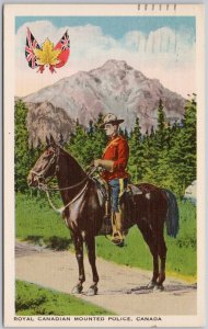 Royal Canadian Mounted Police Canada RCMP Mountie Horse Patriotic Postcard H68