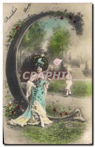 Old Postcard Fantaisie Letters Letter C