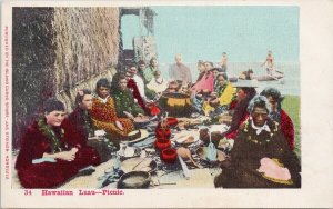 Hawaiian Luau Picnic HI Hawaii Unused Jas Steiner PMC Postcard G36