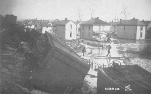 Rogers Ave. Ohio Flood  - Columbus, Ohio OH Postcard