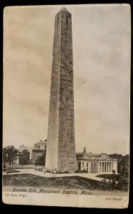 Vintage Postcard 1911 Bunker Hill Monument, Boston, Massachusetts (MA)