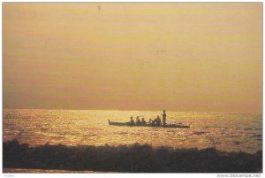 Fishermen at sunset , West Coast , LA UNION PROVINCE , Philippines , 50-70s