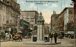 Providence RI Weybosset St. c1910 Postcard #4