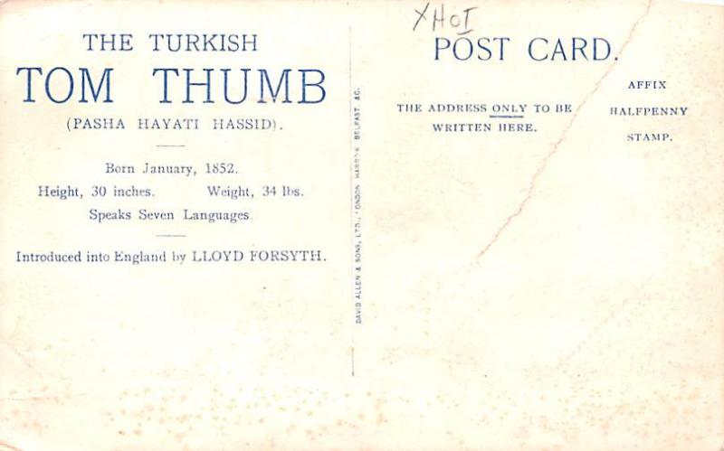 The Turkish Tom Thumb Unused 