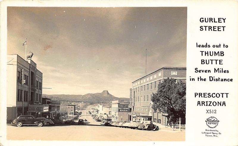 Prescott AZ Storefronts Mickey Rooney Movie Theatre Marquee Real Photo Postcard