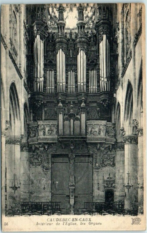 M-31444 Interior of the Church Organs Église Notre-Dame de Caudebec-en-Caux