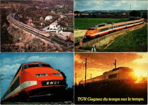 FRANCE TGV CHEMIN DE FER TRAIN RAILWAY 67 MODERN CP with SOME DUPLICATIONS !