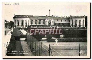 Old Postcard Deauville flowered beach casino and tennis