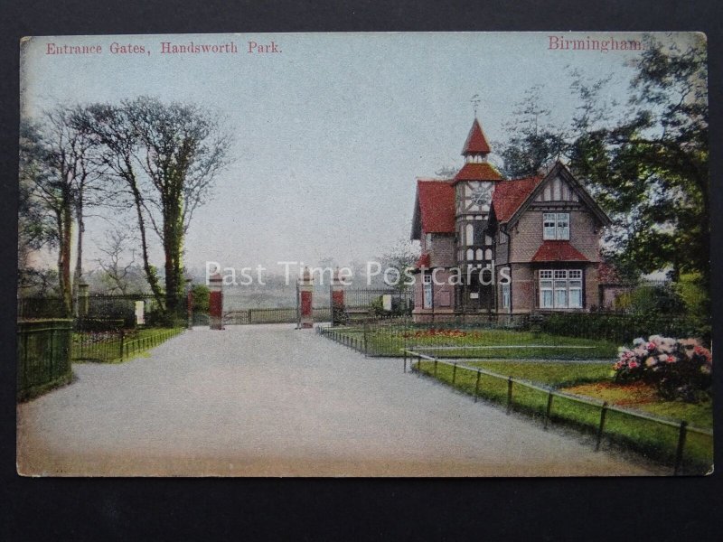 Birmingham HANDSWORTH PARK Entrance Gate - Old Postcard