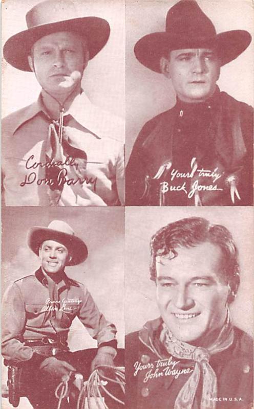 Don Barry, Buck Jones, John Wayne Western Actor Mutoscope Unused 