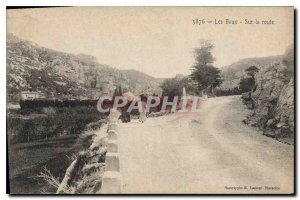 Old Postcard Les Baux On the road