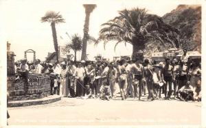 Santa Catalina Island California Meeting the Steamer Real Photo Postcard J81132