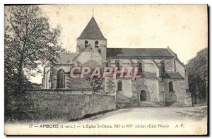 Old Postcard Amboise L & # 39Eglise St Denis