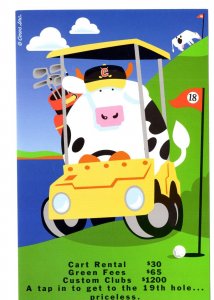 Large 5 X 7 in, 19th Hole, Cows Ice Cream, Halifax Nova Scotia, Golf Humour