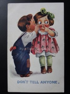 American Kiddies: Children Theme DON'T TELL ANYONE c1912