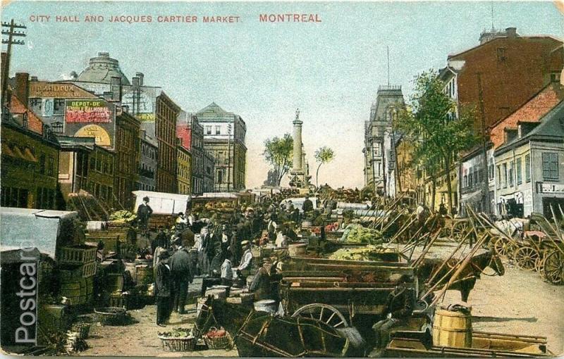 Canada, Quebec, Montreal, City Hall, and Jacques Cartier Market,Montreal Imports