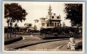Sao Paulo Brazil Postcard Industrial Palace c1940’s Unposted RPPC Photo