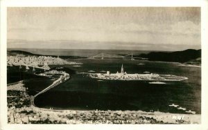 1939 RPPC A41 Air View Site Golden Gate Exposition Treasure Island San Francisco