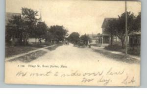 GREEN HARBOR MA Village Street c1905 Rotograph PC