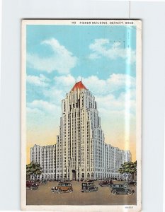 Postcard Fisher Building Detroit Michigan USA