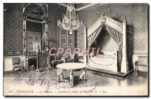 Old Postcard Compiegne Chateau Bedroom of Napoleon 1st