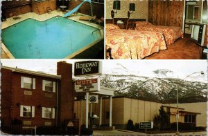 CONTINENTAL SIZE POSTCARD RODEWAY INN MOTEL AT CEDAR CITY UTAH c. 1970s