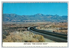 Highway Through Nevada The Scenic West Vintage Postcard Continental View Card 