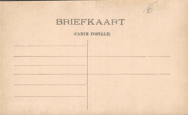 Netherlands Schiedam Station Railway Station Train Vintage Postcard 07.61