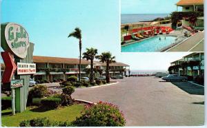 LA JOLLA, CA California   La Jolla Shores HOTEL  c1960s Cars  Roadside  Postcard