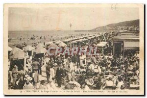 Old Postcard Deauville La Plage Fleurie Le Bar du Soleil