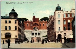 Helsingborg Konung Oscar Ii Terrass Sweden Antique Buildings Postcard