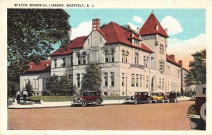 Westerly Rhode Island Wilcox Memorial Library Vintage Postcard AA12598