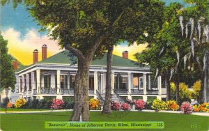 Civil War, Beauvoir, Home of Jefferson Davis, Biloxi, MS, MSG, Old Postcard