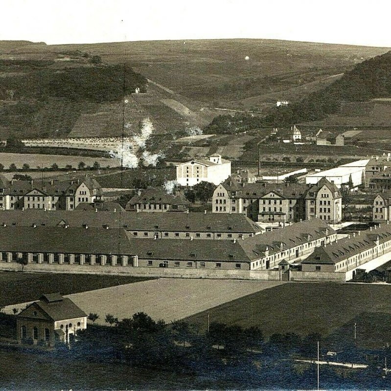 1910s WWI Birdseye View Buildings Barracks Fort Camp Real Photo Postcard RPPC A3