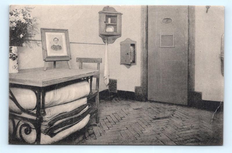 Postcard Belgium Brussels Edith Cavell Last Home Interior K07