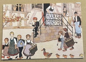 UNUSED FRENCH POSTCARD - ALSACE OF HANSI -  CHILDREN GOING TO SCHOOL