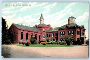 Rutland Vermont VT Postcard House Of Correction Building Exterior 1907 Antique