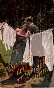 Minnesota Marietta Romantic Couple Wash Day 1910